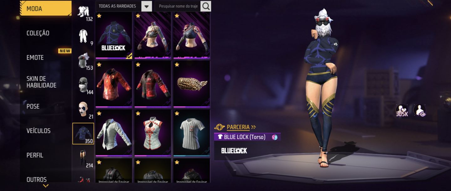 Conta de free fire com itens muito raros, preço negociável!!!!