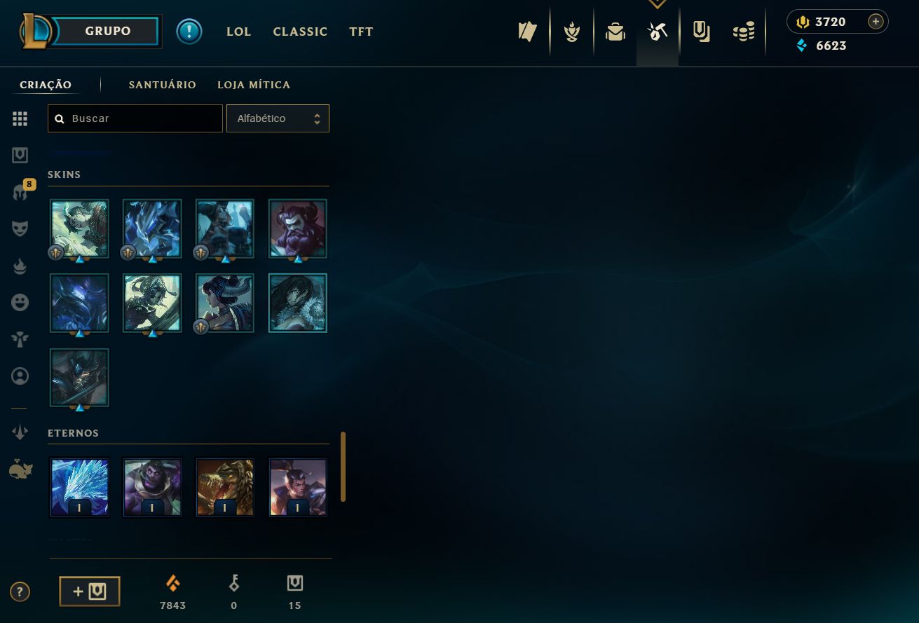 Lvl 135 | 284 skins | 3720 RP | bordas de skins, elise e morgana vitorisa e mais