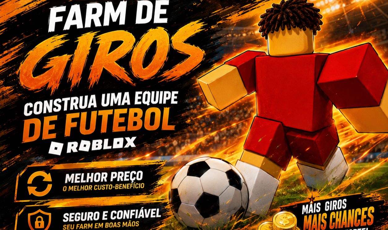 FARM DE GIROS CONSTRUA UMA EQUIPE DE FUTEBOL | ROBLOX | SERVIÇO