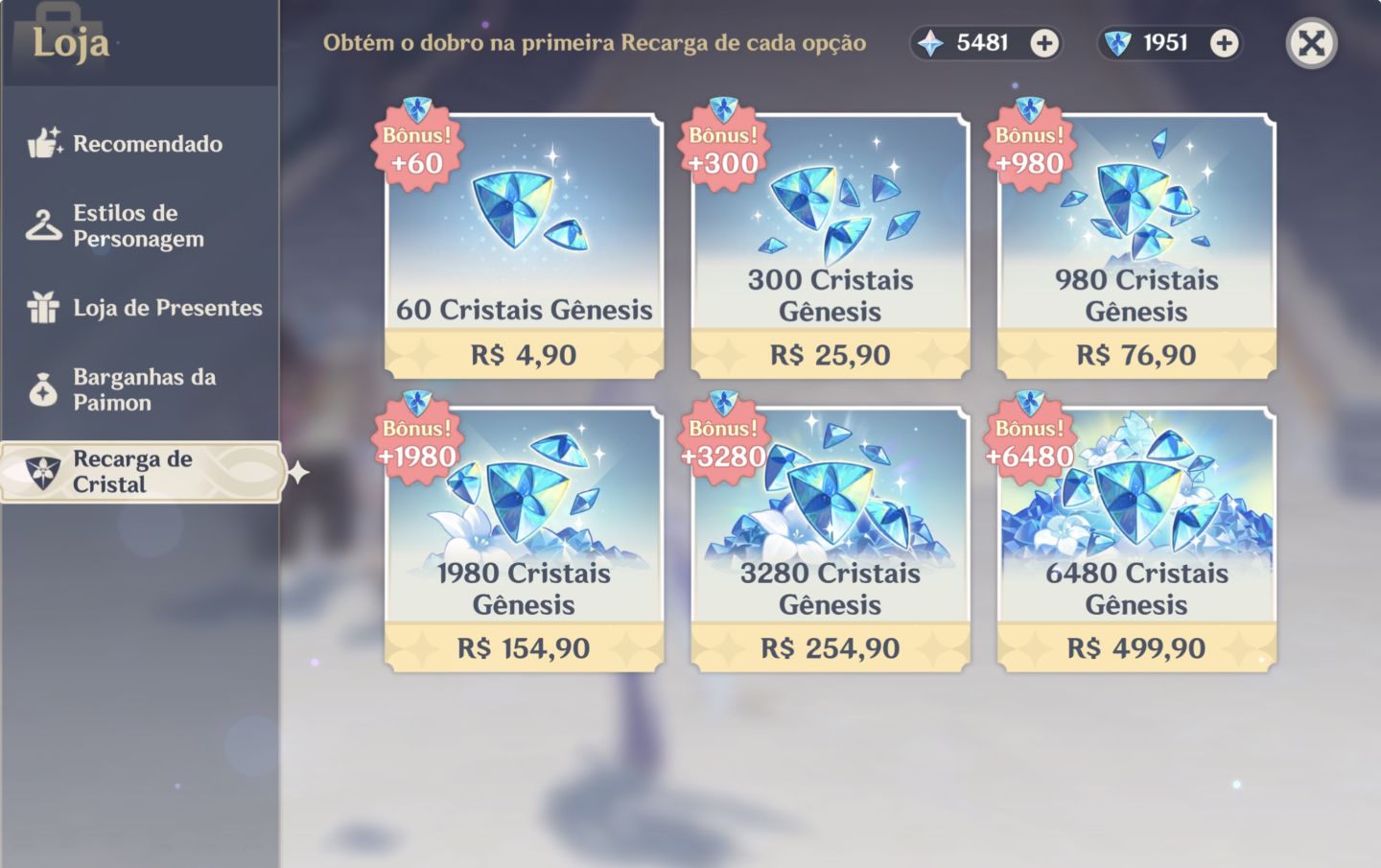 Conta AR60 desde a 1.0