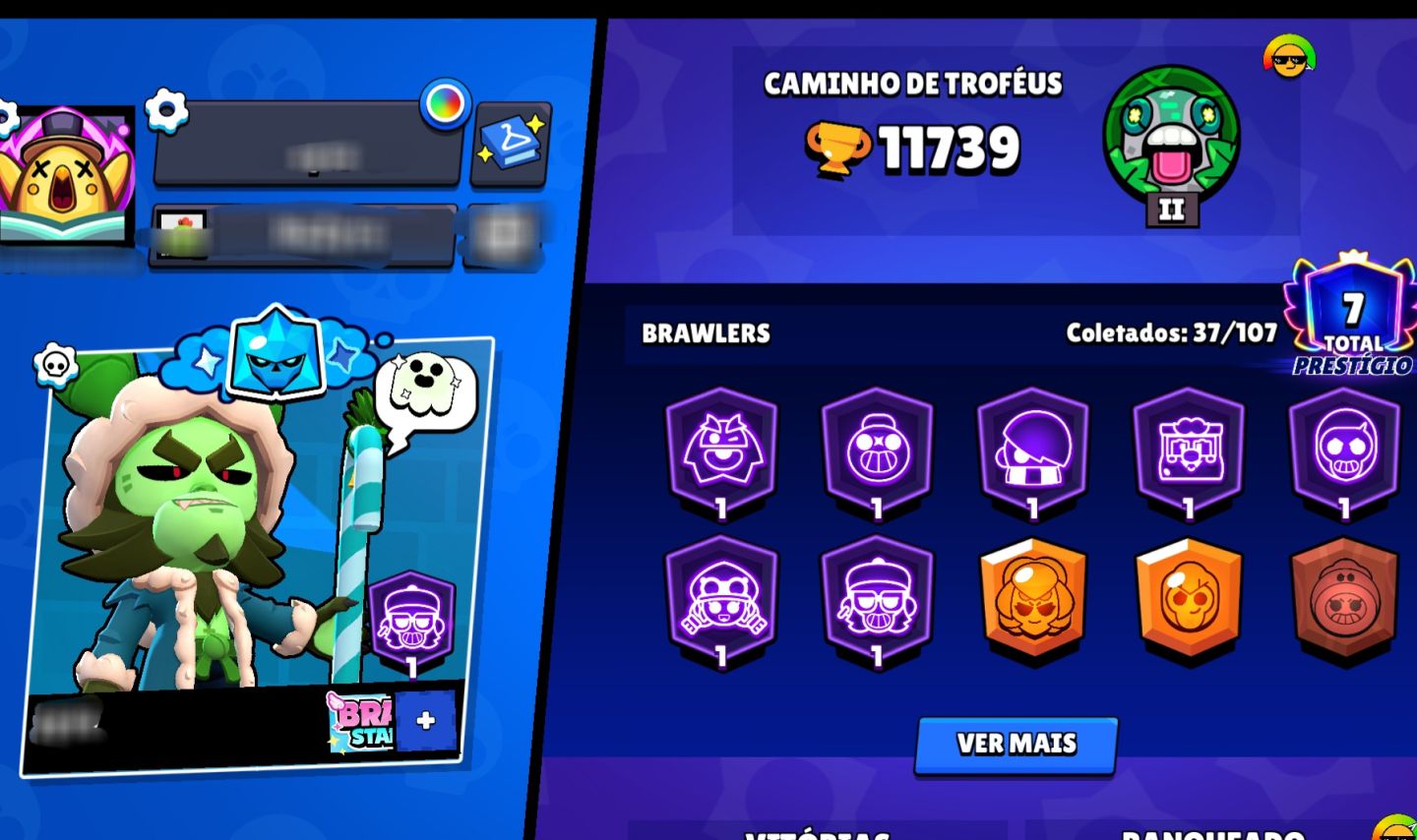 Brawl Stars 11,7K Troféus | 37 Brawlers | Conta Secundária