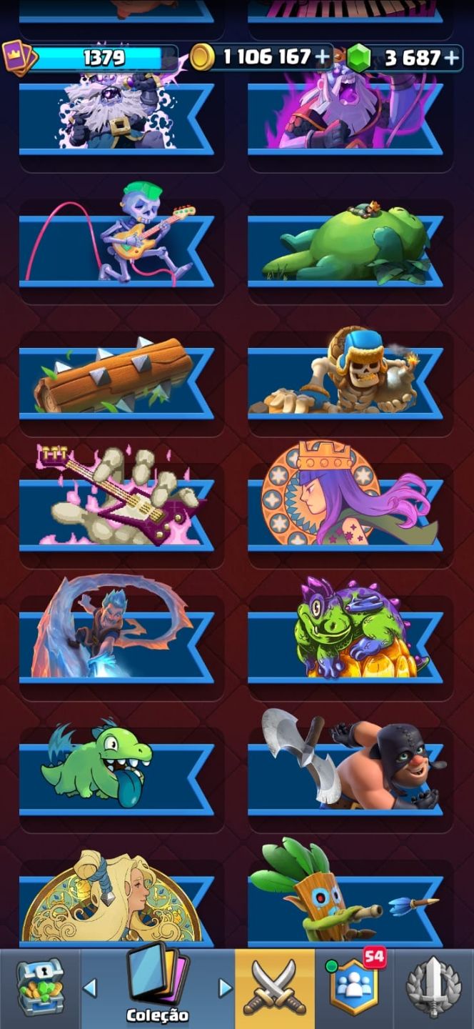 Conta Clash Royale mto boa arena 21 com quase todas as cartas oferta