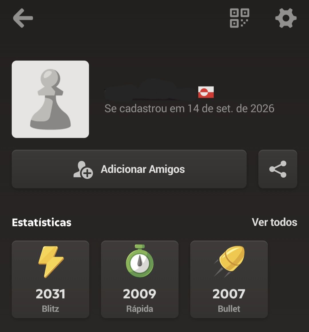 Conta de chess.com 2000+rating