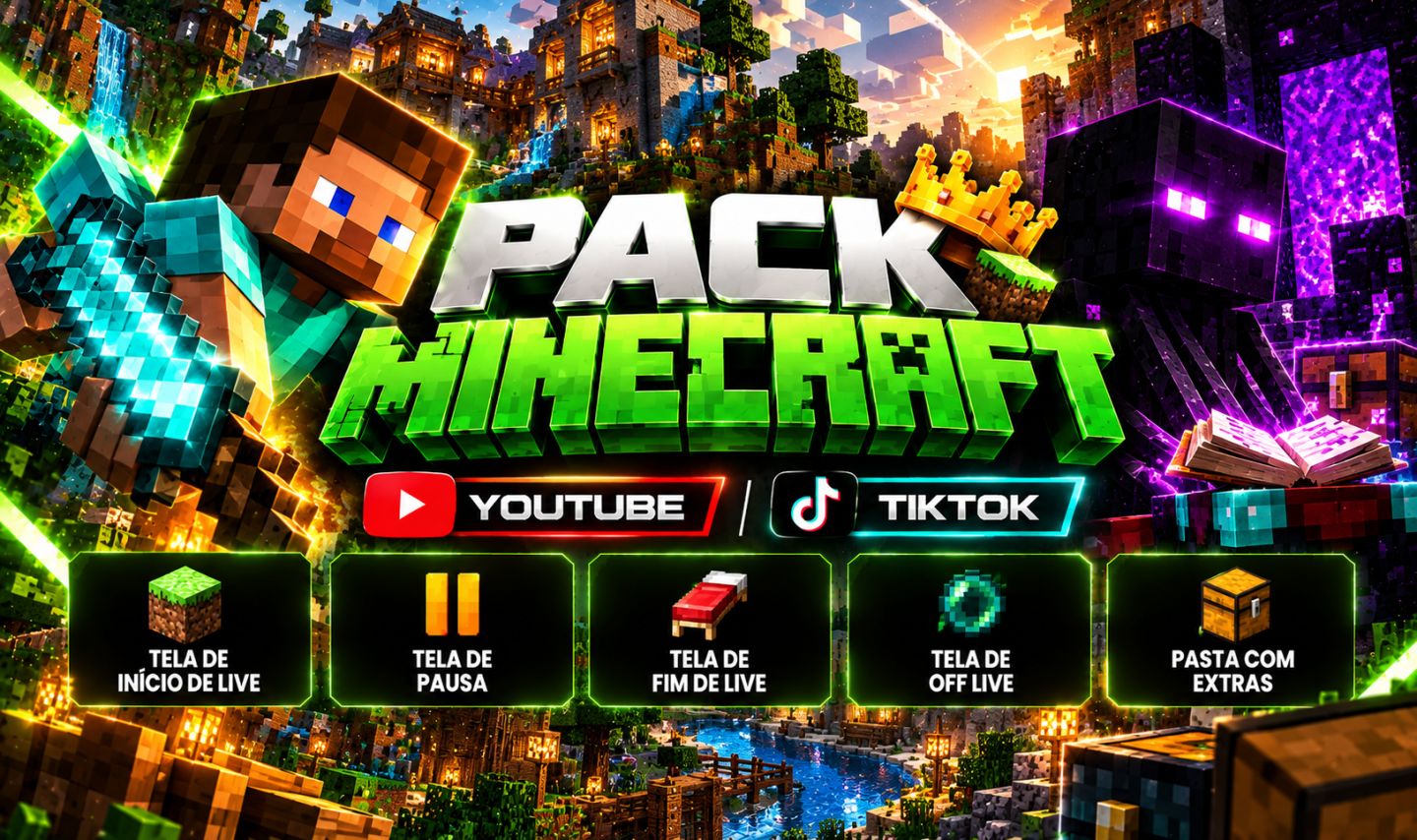 PACK STREAMER COMPLETO | CS2, GTA 6, FORTNITE, COD, MINECRAFT | YOUTUBE E TIKTOK