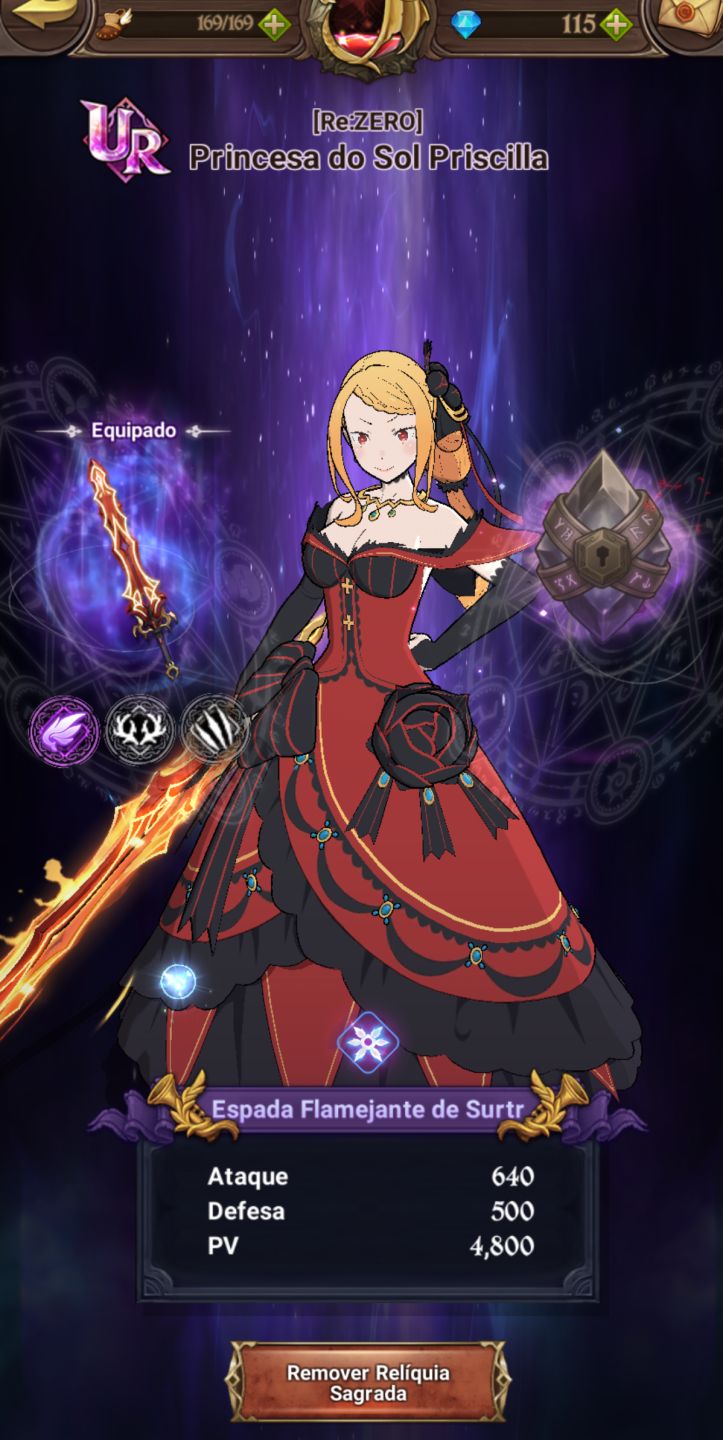 Conta com collab/ Subaru e Beatrice+Emilia vermelha+Priscilla/Todos de relíquia
