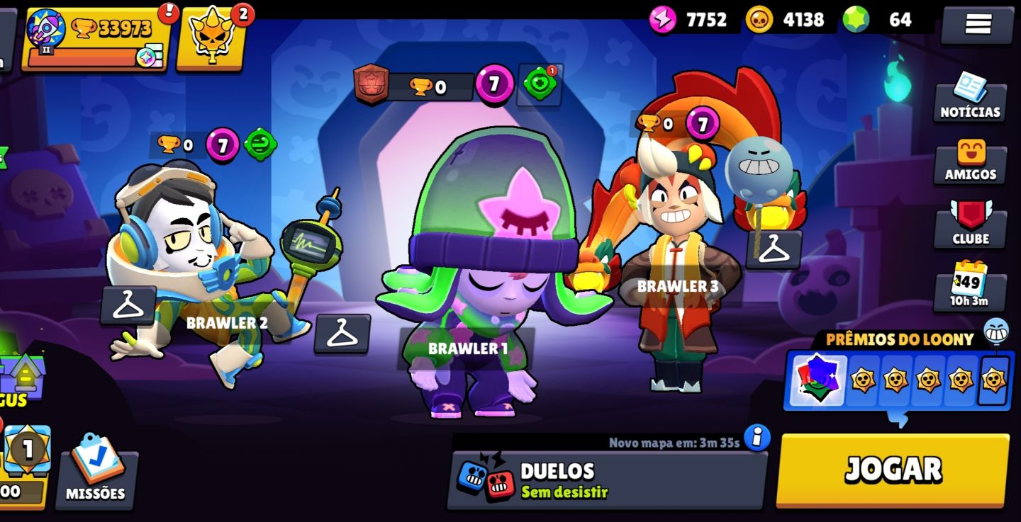 Conta brawl stars todos os brawlers 108/108