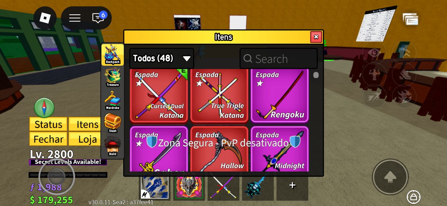CONTA BLOX FRUITS LVL 2800 MAX | DRAGÃO PERMANENTE + KITSUNE + BUDDHA + VÁRIA