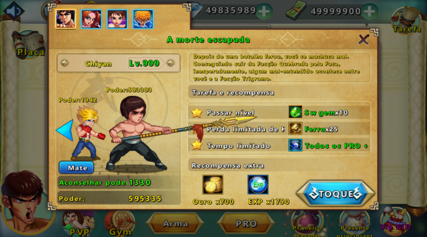 CONTA KUNG-FU ATTACK | OURO + DIAMANTE + CASH | ANDROID APENAS