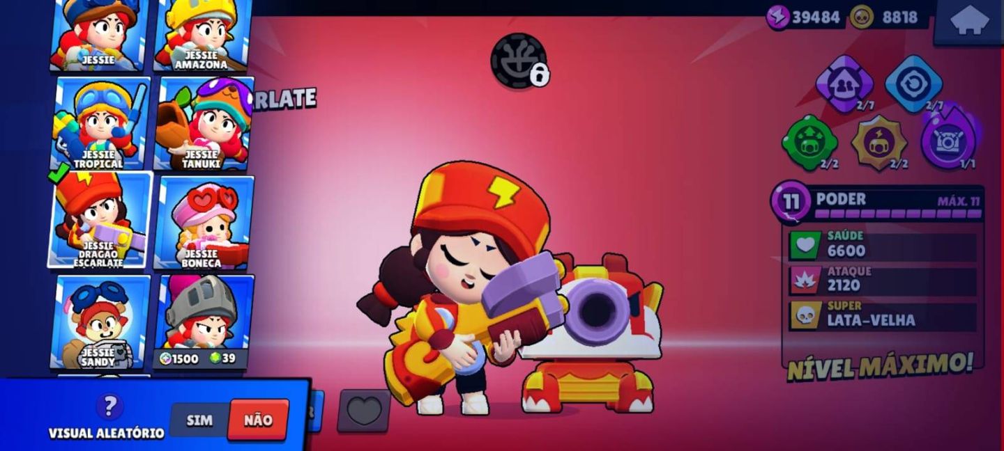 CONTA BRAWL STARS SHELLY ESTELAR 2018