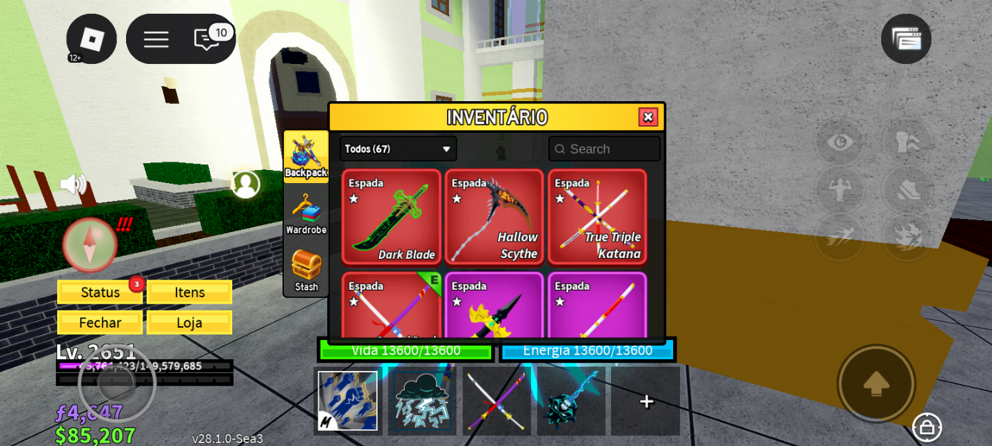 Melhor conta de blox fruits na loja! Só coisas raras