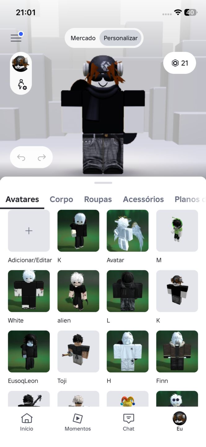CONTA DE ROBLOX COM SKINS UNISSEX