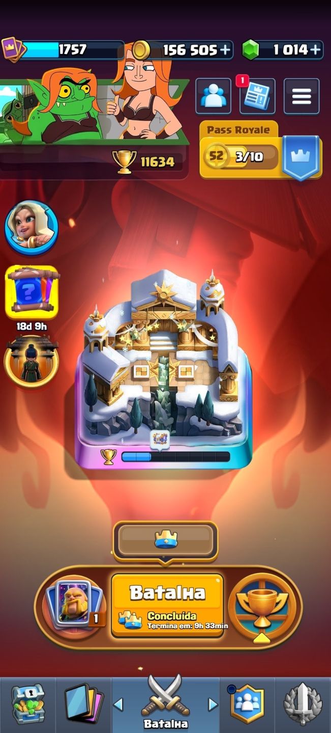 CR 11.5K TROFÉUS + 8 LVL 16 + 15 EVOLUÇÕES + ARENA 27