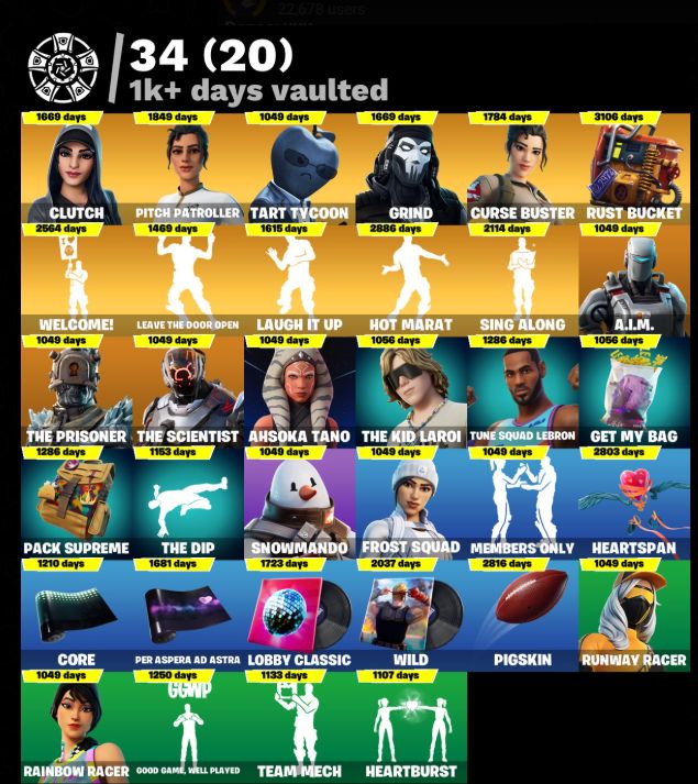 476 skins | OG STW | Glow | Gold Midas | Gold Meowscles | WORLD CUP | Gold Brutu