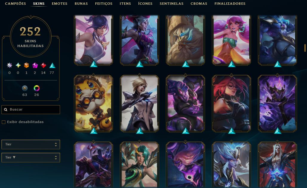 CONTA LVL 431 COM 251 SKINS - CONTA DESDE 2013