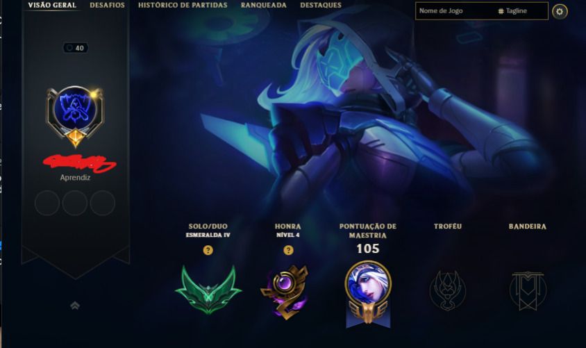 Conta Esmeralda 4 Passe do Hall of Legends (Caps-Basico) + Skin Mitica do Jax