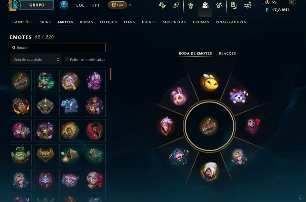 Conta com algumas skin, boa para subir de elo