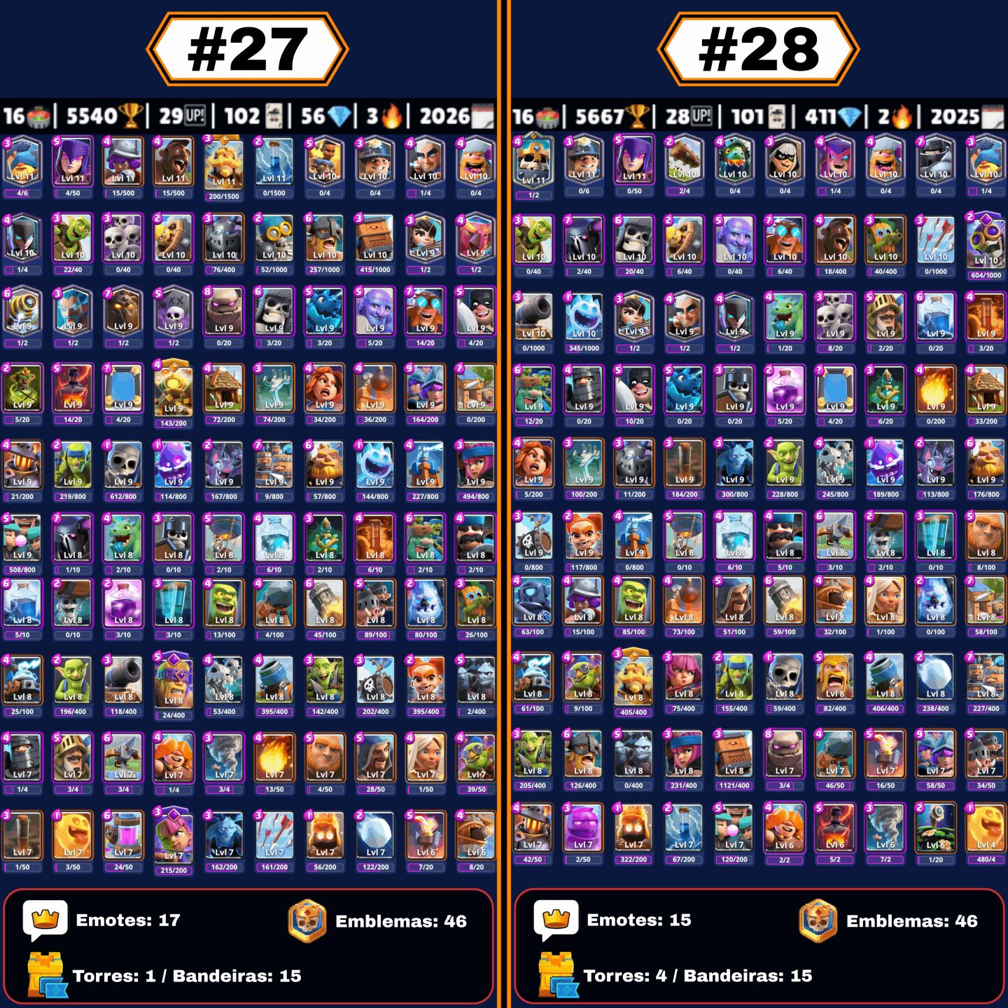 CONTAS CLASH ROYALE | TODAS AS ARENAS, UPADAS, CARTAS NÍVEL 16, EVOLUÇÕES, GEMAS