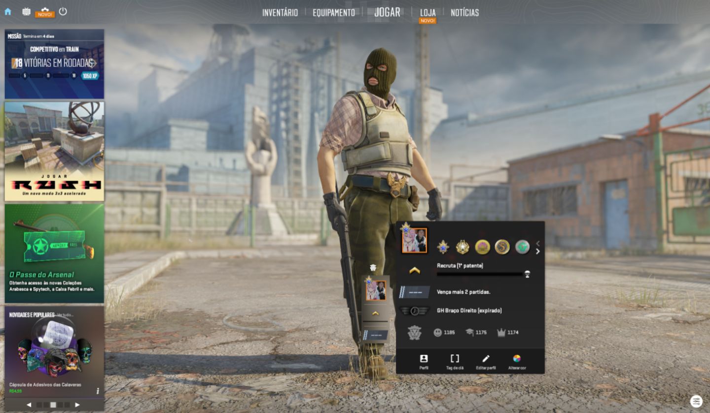 CONTA PRIME PERFEITA PARA MAIN/SMURF 16 MEDALHAS