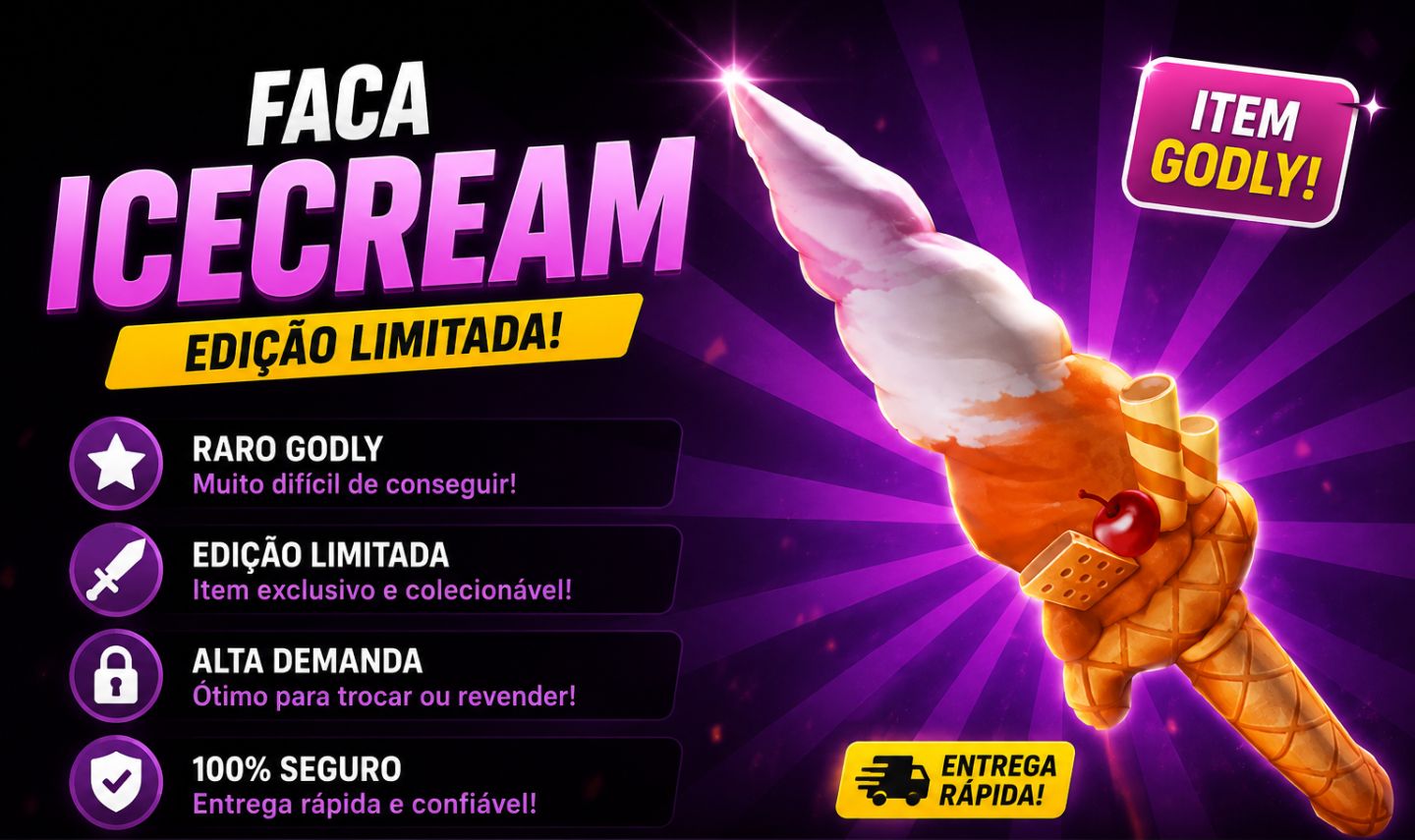 Roblox Murder Mystery 2 - Icecream + Brinde