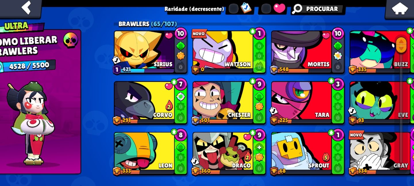 CONTA DE BRAWL STARS COM 20 K DE TROFEUS E MAIS DE 60 BRAWLERS