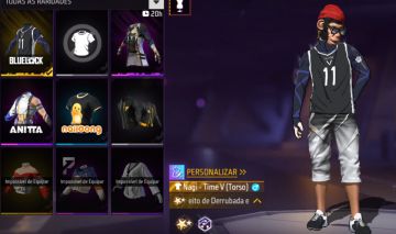 CONTA FREE FIRE COM NAGI +1K DIAMANTES GASTOS 2024/2023 COM AURA ESCARLATE