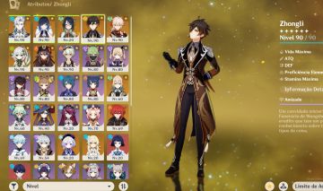 CONTA GENSHIN AR 57 | 11 PERSONAGENS 5 ESTRELAS | MUITO MAPA PRA FARMAR