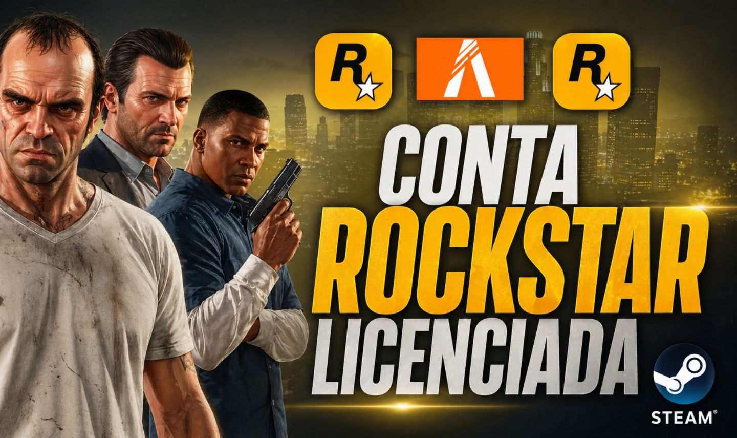 GTA V PARA FIVE M + ROCKSTAR - ENTREGA IMEDIATA - CONTA STEAM