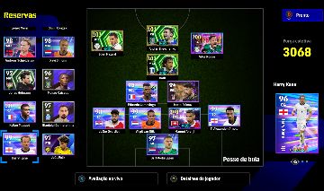 CONTA EFOOTBALL XBOX/PC COM SHEVCHENKO, VITOR ROQUE, AKANJI E HAZARD