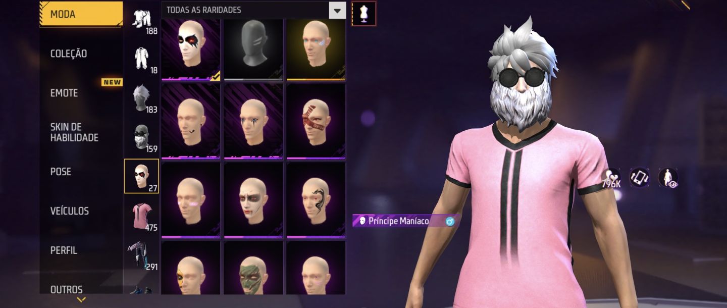CONTA FREE FIRE ANTIGA GEMADA