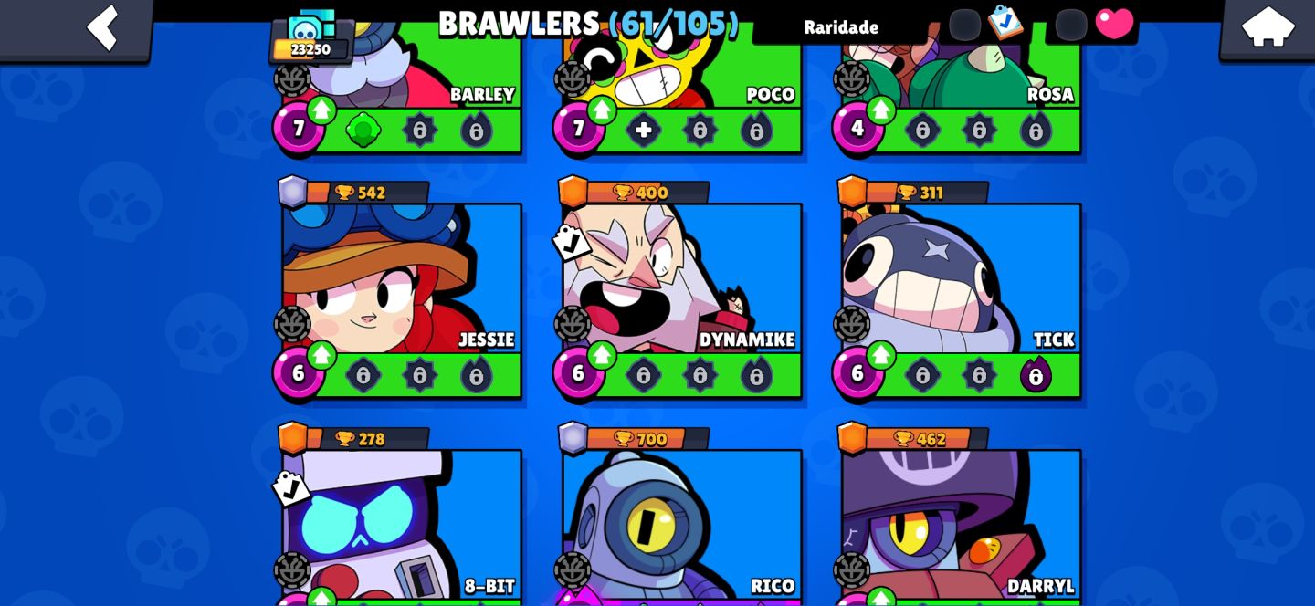Conta brawl stars com skins mais raras do jogo