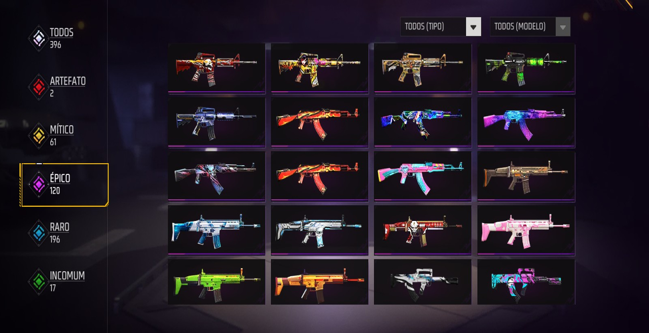 CONTA FREE FIRE GEMADA COM MUITOS ITENS RAROS