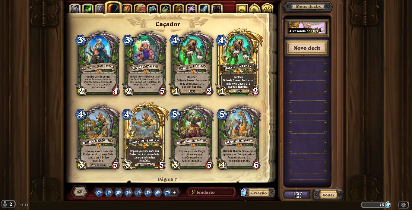 Conta Barata para sair rapido de Hearthstone