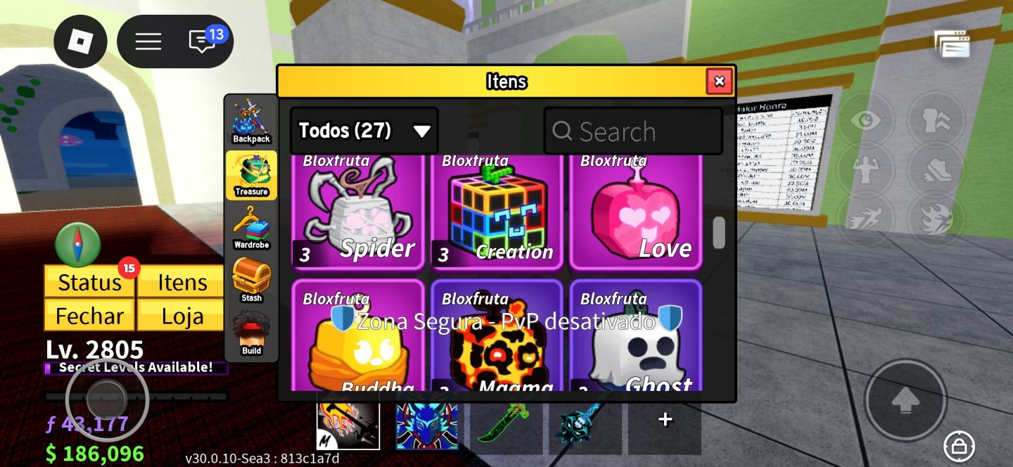 CONTA ROBROX INSANA | BLOX FRUITS (KITSUNE PERM + DB) + GPO + KING LEGACY