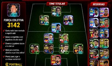 Conta top de Efootbol com vários craques salah e batistuta!
