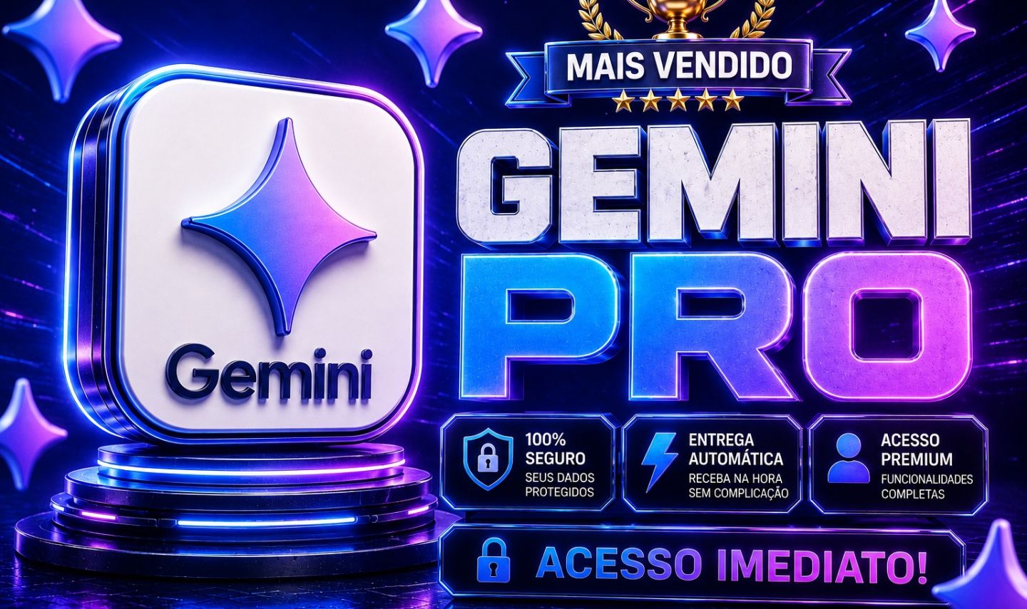 GEMINI AI PRO + 5TB | VEO 3 + NANO BANANA 30 DIAS | ENTREGA AUTOMÁTICA!