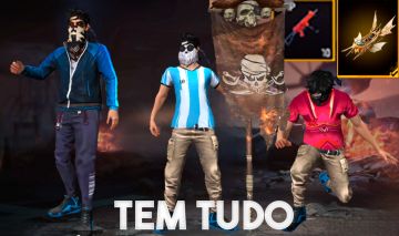 CONTA RECHEADA GEMADA - MUITA COISA FREE FIRE SKINS ANTIGAS PASSES UMP TRIBUTADA