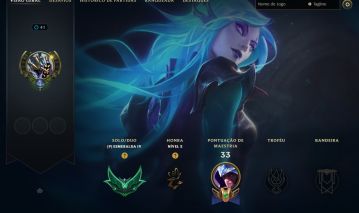 CONTA LOL | EMERALD 4 | ESTÁ NA MD5 COM 2 WIN | KATARINA JURADA D MORTE | HANDLV