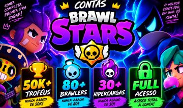 BRAWL STARS | 50K+ TROFÉUS | 80+ BRAWLERS | 30+ HIPERCARGAS | FULL ACESSO