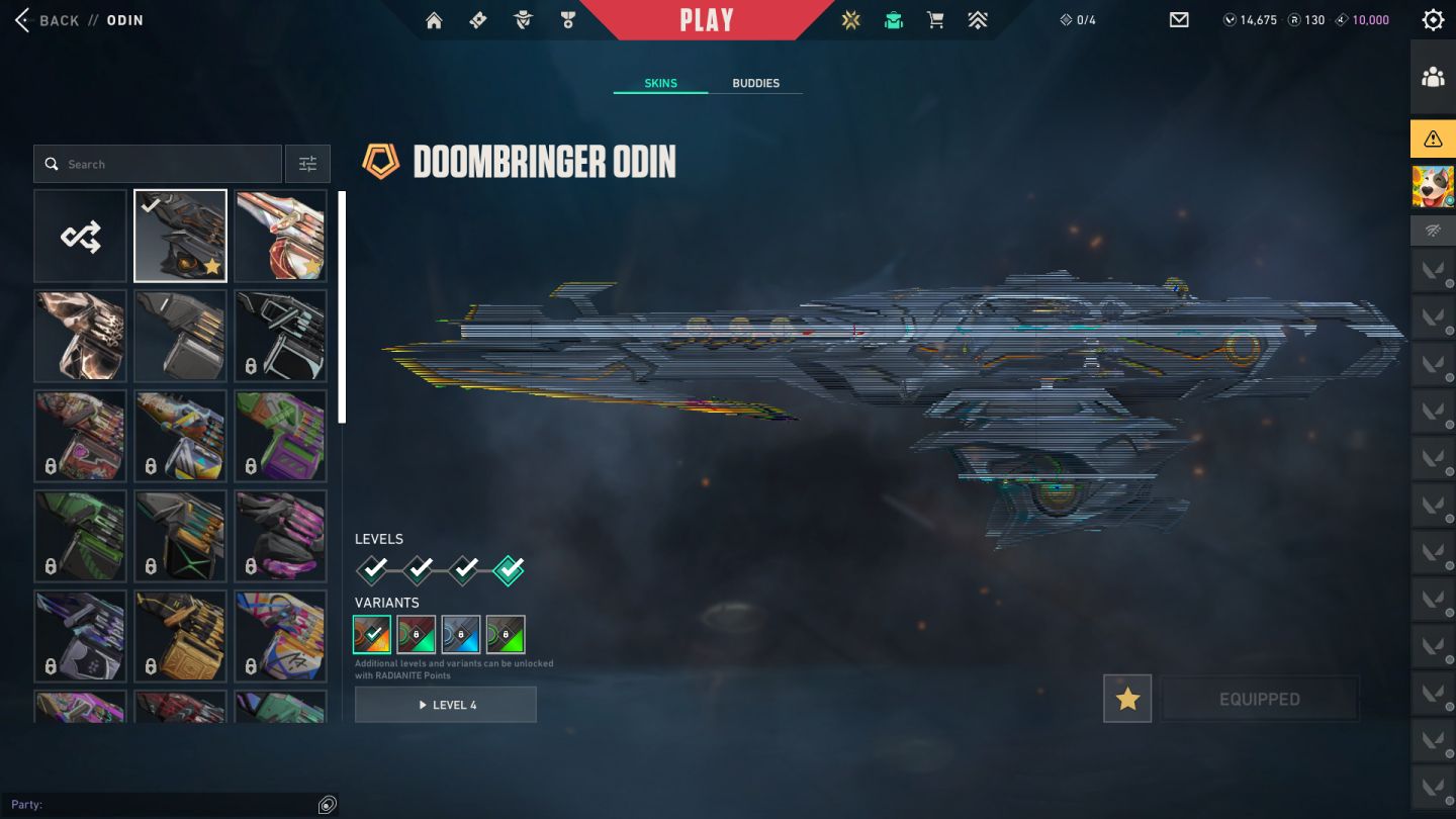 Conta de valorante cheia de skin e com vp