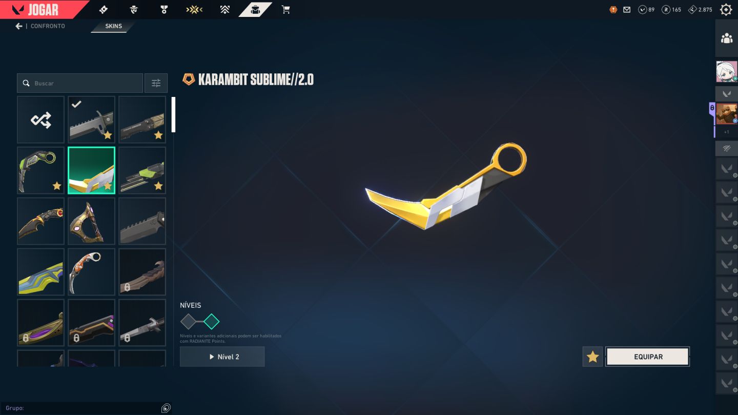Conta de valorant com varias skin