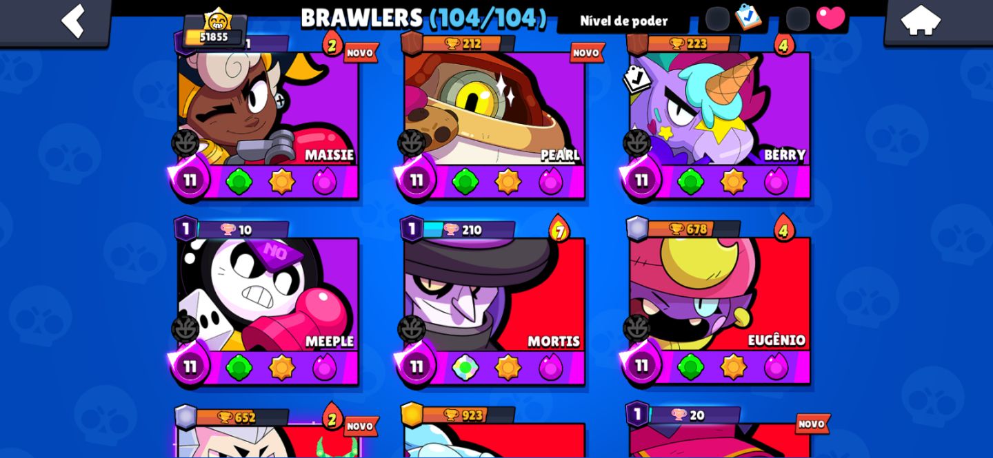 CONTA DE BRAWL STARS, 4 MESTRE VÁRIAS HYPER, SKINS RARAS, TODOS OS BRAWLER +9 pd