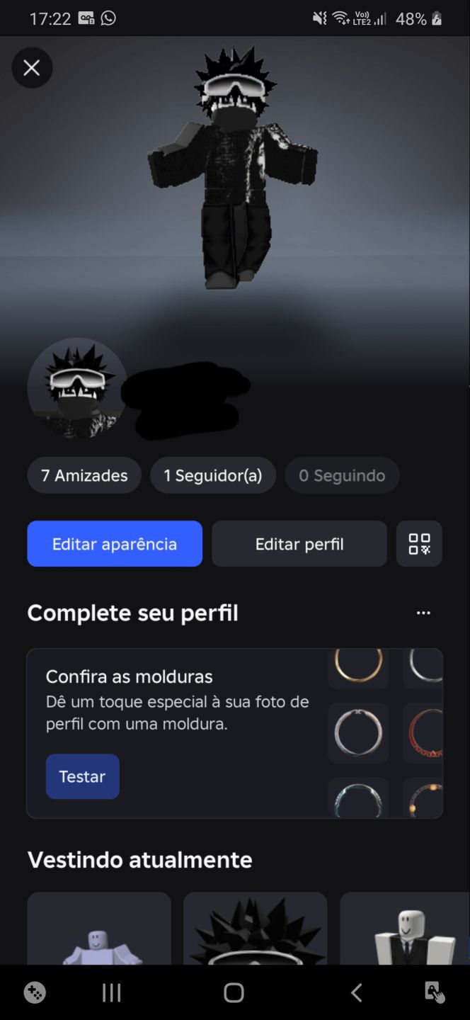 Conta roblox masculina com nick raro