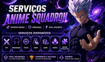 (Update 0.75) TODOS OS SERVIÇOS E UP DE CONTA - 77% DE DESCONTO - Anime Squadron