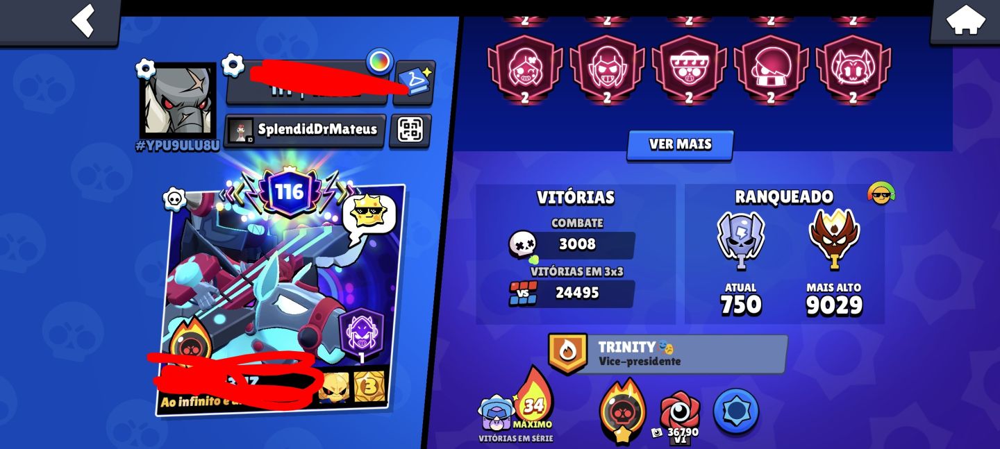 CONTA DE BRAWL STARS BEM UPADA