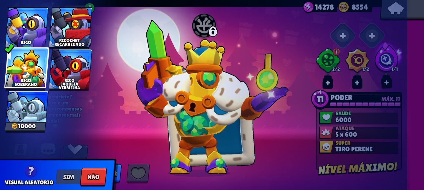 Conta de brawl stars, muitas skins Brawlers upados é muito mais