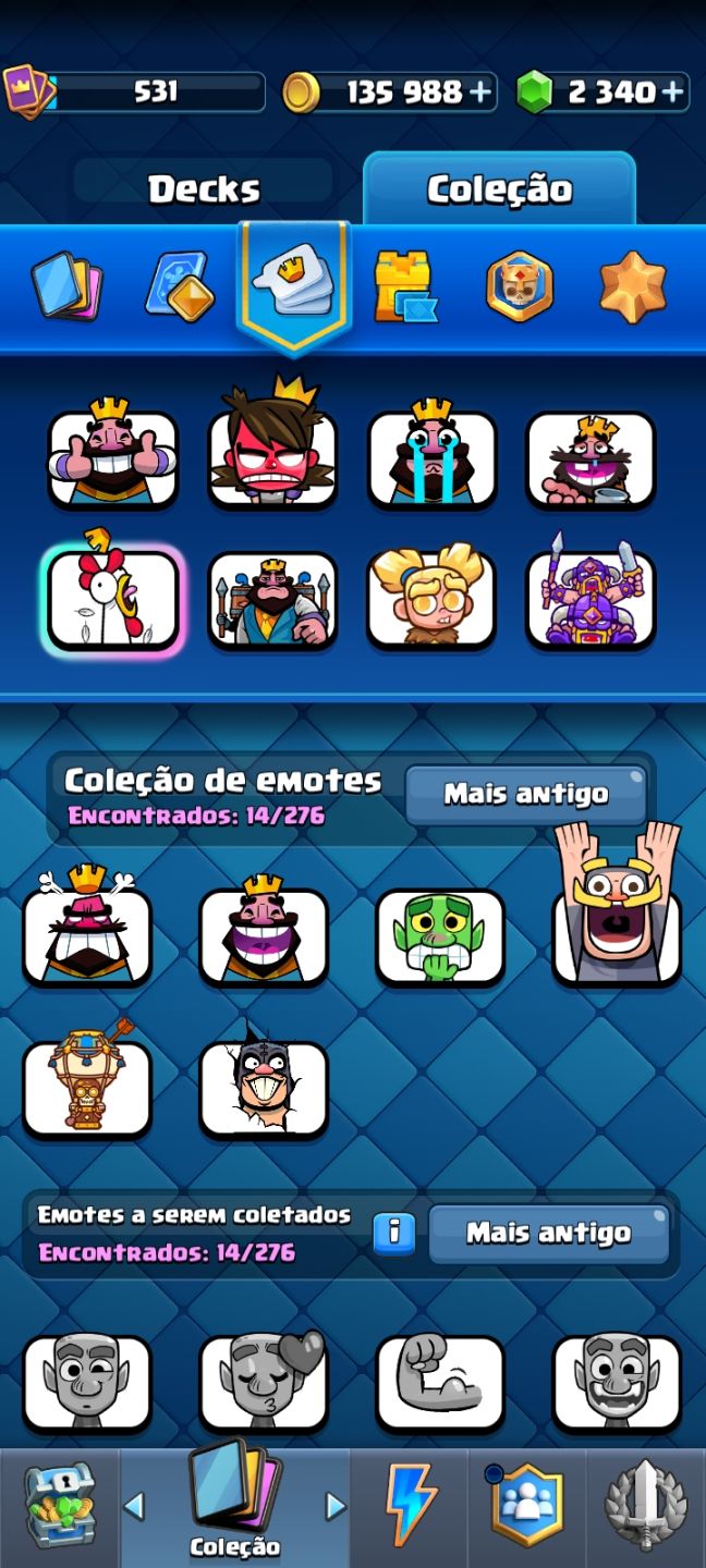 Conta iniciante de clash royale com 5 evoluções uma sendo mago