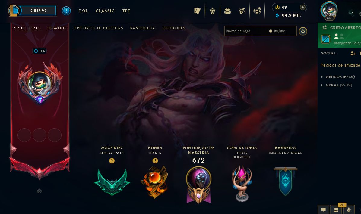 VENDENDO MINHA CONTA DO LEAGUE OF LEGENDS 185 SKINS COM SKIN DO VIEGO EXALTADA