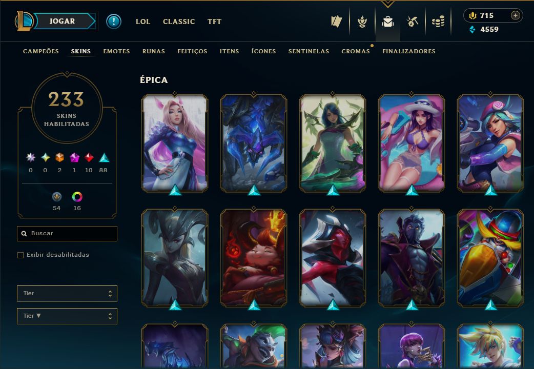 CONTA RIOT | LOL 233+ SKINS + VALORANT | KARambit SAQUEADOR