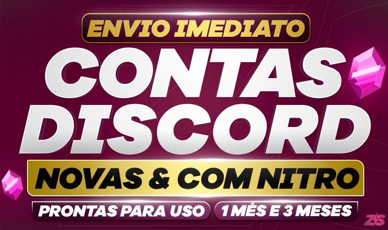 Contas com Nitro Discord | 1 Mês e 3 Meses | Nitrada | Novas / Virgem