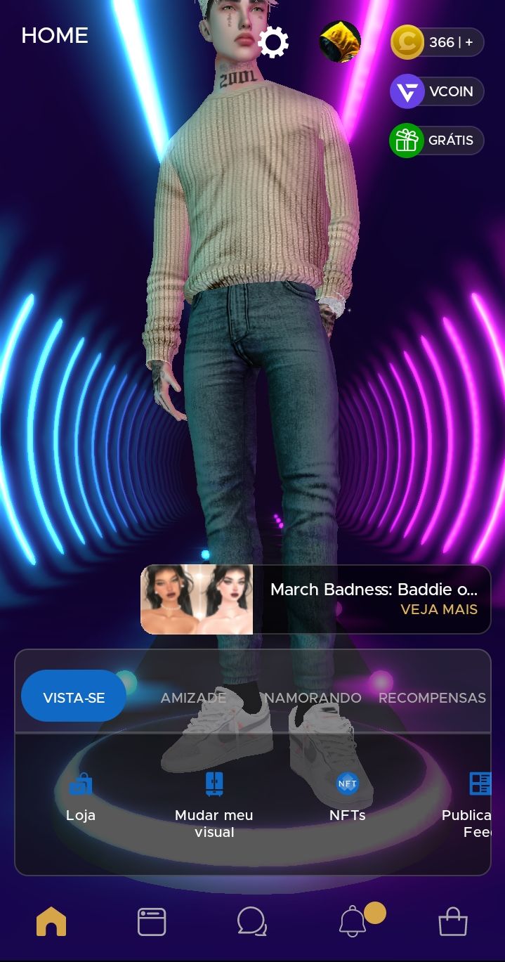 Conta iniciante masculino do imvu